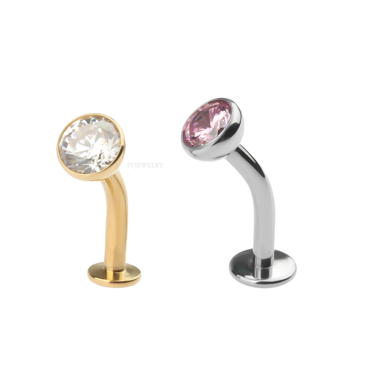 2024 Hot Sales Third Party Appraisal Bezel Setting Body New F136 Titanium Internally Threaded Belly Ring Piercing Jewelry