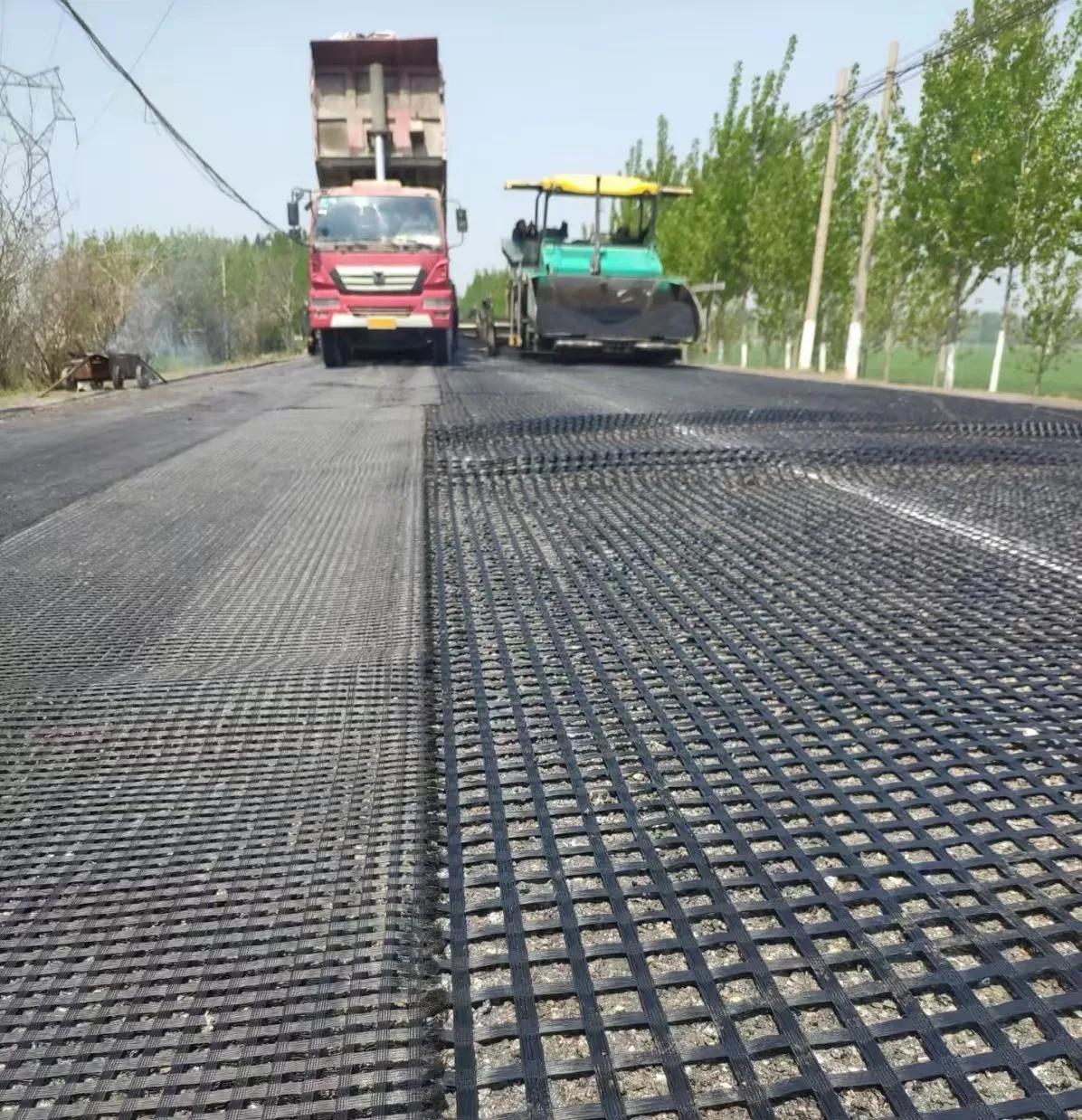 Двунаправленная композитная георешетка 50KN детали по цене Двухосная пластиковая