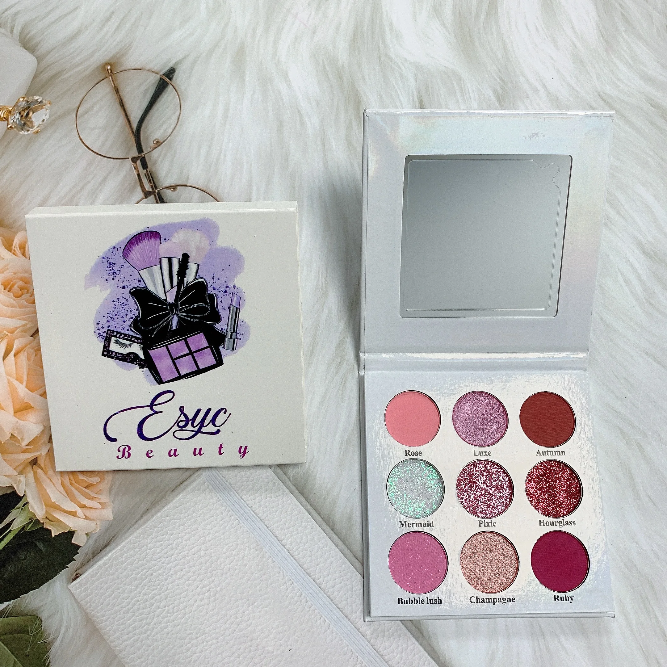 Горячая Распродажа 9 видов цветов макияж поставщиков Китая sombras, палитра теней для свободные блестящие тени для век косметика