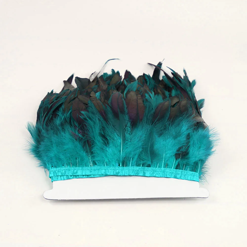 Wedding Sewing Accessories Diy Decoration Rooster Feathers Trim Fringe for Crafts Plumas Feather Trim