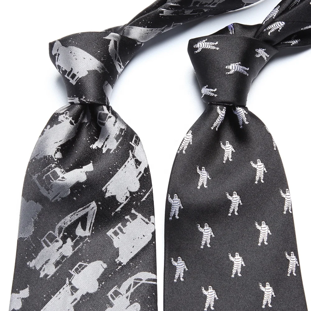 custom company group brand logo mens business formal ascot neckties silk hand made black neck ties 8cm gravata for men