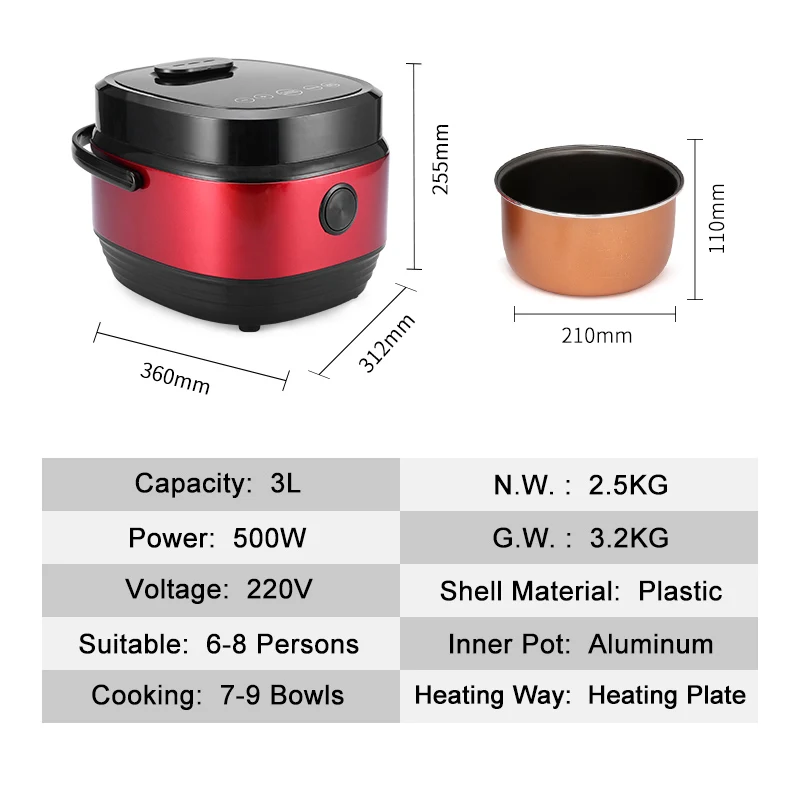 3L Gold Multipurpose Touch Screen Deluxe Stainless Steel Rice Cooker Electric Low Sugar Rice Cooker