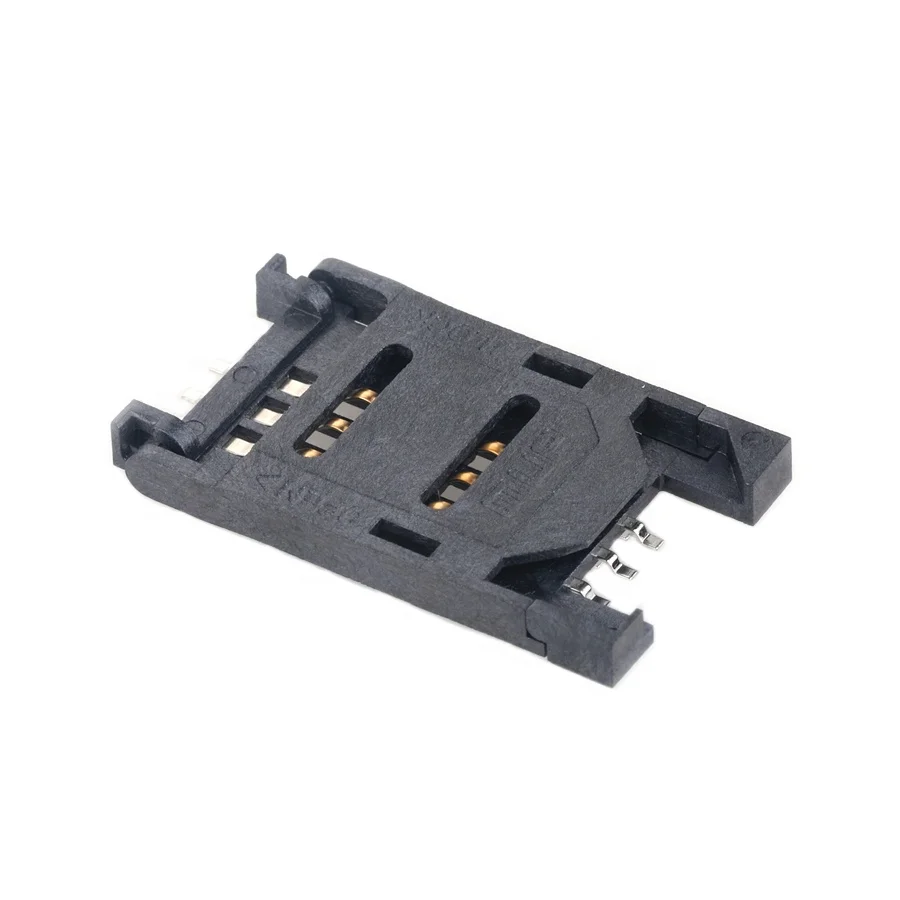 MUP C713 6Pin Sim Card Holder Connector Smart Card Connector Socket  H=2.8mm for Card Reader Access Control