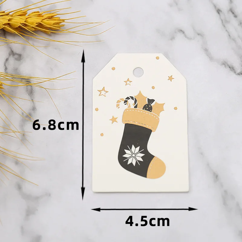 Wholesale fast delivery New Design Hanging tag gold foil stamping Funny thank you swing tag Custom Merry Christmas Gift Tag