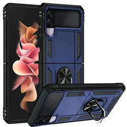 For Samsung Galaxy Z Flip 3 Case Magnetic Car Holder Ring Shockproof Armor Phone Case For Galaxy Z Flip 3 5G Back Cover