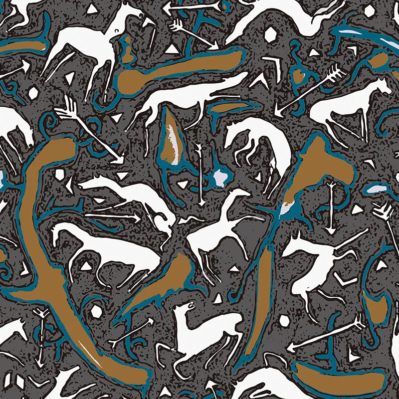 wholesale woven Lovely horse pattern digital printed fabrics (13 patterns) for garment, bags, ect