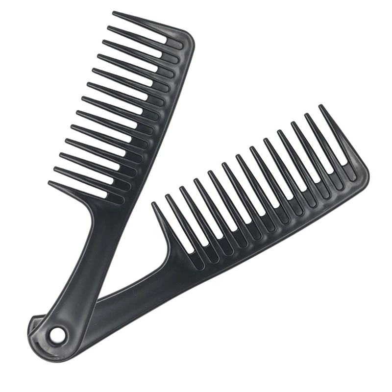 Free Sample Wholesale Custom LOGO Hairdressing  Detangling Shower Hair Comb Heat-Resistant Large Plastic Wide Tooth Hair Comb