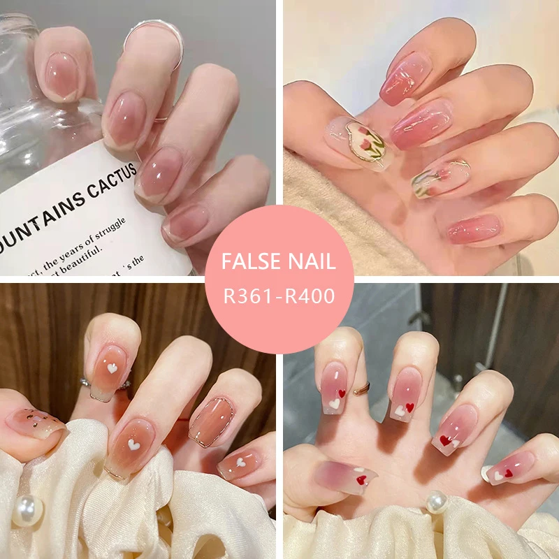 Hand-made ballerina good quality coffin false nails full cover press on designer nail tips