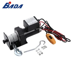 Factory produces sale 12V/24V DC 2000lbs(909kgs) power electric boat winch for cranes