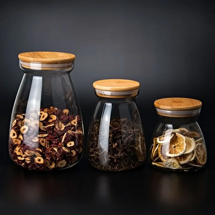 700ml 1100ml 1600ml fruit coffee tea set honey big pot food storage bottle jar glass jar container