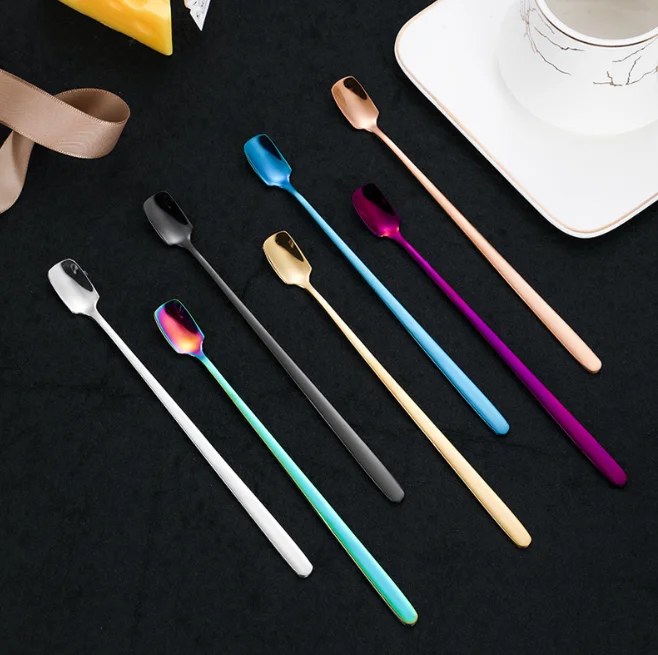 hot selling wholesale new style eco-friendly home decoration modern luxury Material Gold spoon Mixing coffee spoon
