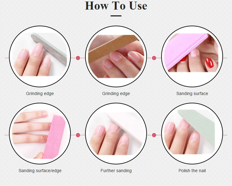 RONIKI Private Label Personalised Custom 80/80 100/180 100 180 pink mini Half Moon Nail File With Logo