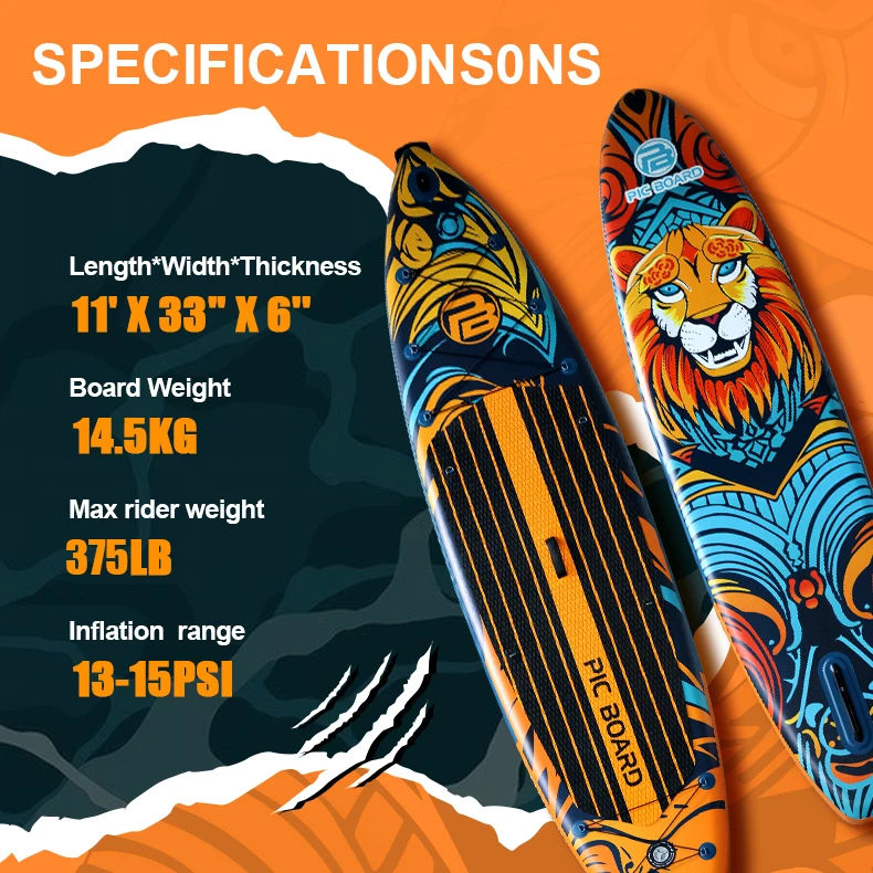 PIC BOARD custom portable stand up surfboards OEM China supplier with factory price sup board for ocean lake river