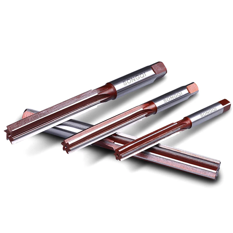 SONGQI High Precision Tungsten Carbide Hand Reamer Straight Shank H7 Carbide Reamer For Stainless Steel