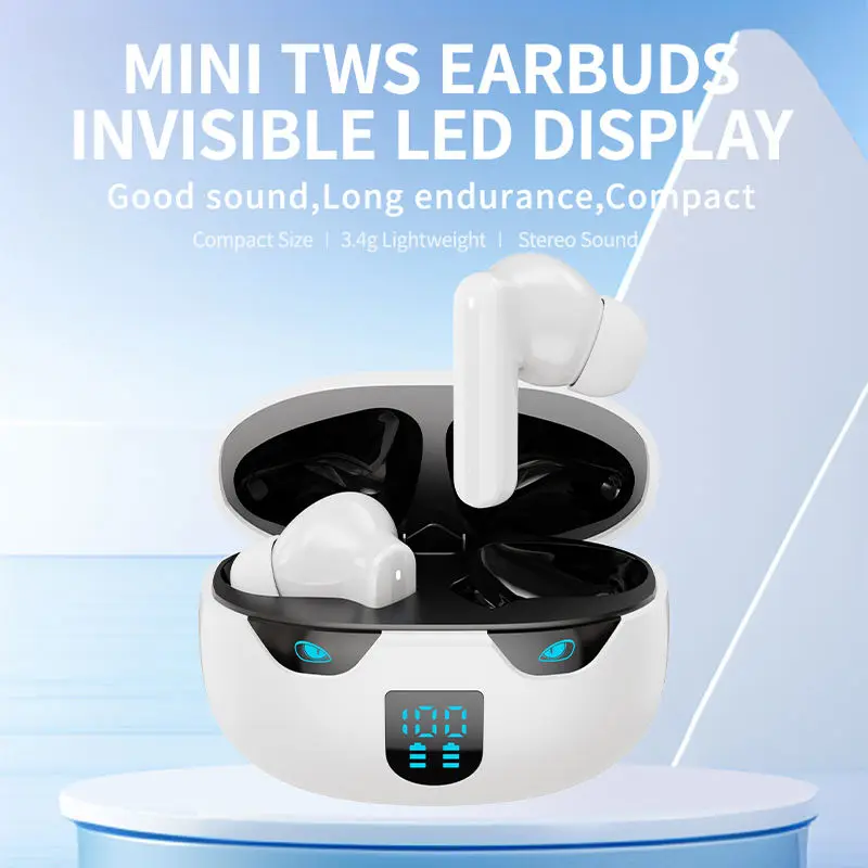 X22 Mini TWS Earbuds with Digital LED Display Smart Touch Control Waterproof Type-C Headset Sports Noise Cancelling Earphone