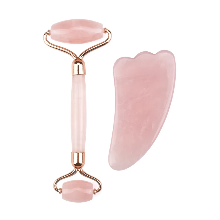 2022 trending products wholesale noise free face massager rose quartz roller jade for face massage