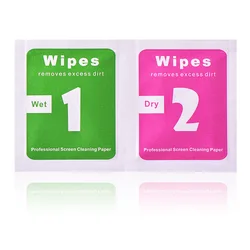 Высококачественная салфетка для очистки экрана, Влажная и сухая упаковка для мобильного телефона, очков, салфетка для очистки экрана мобильного телефона, Влажная и сухая