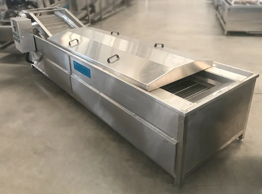 3 to10 meters length automatic water bath tunnel type potato chips french fries vegetable and food blanching machine for sale