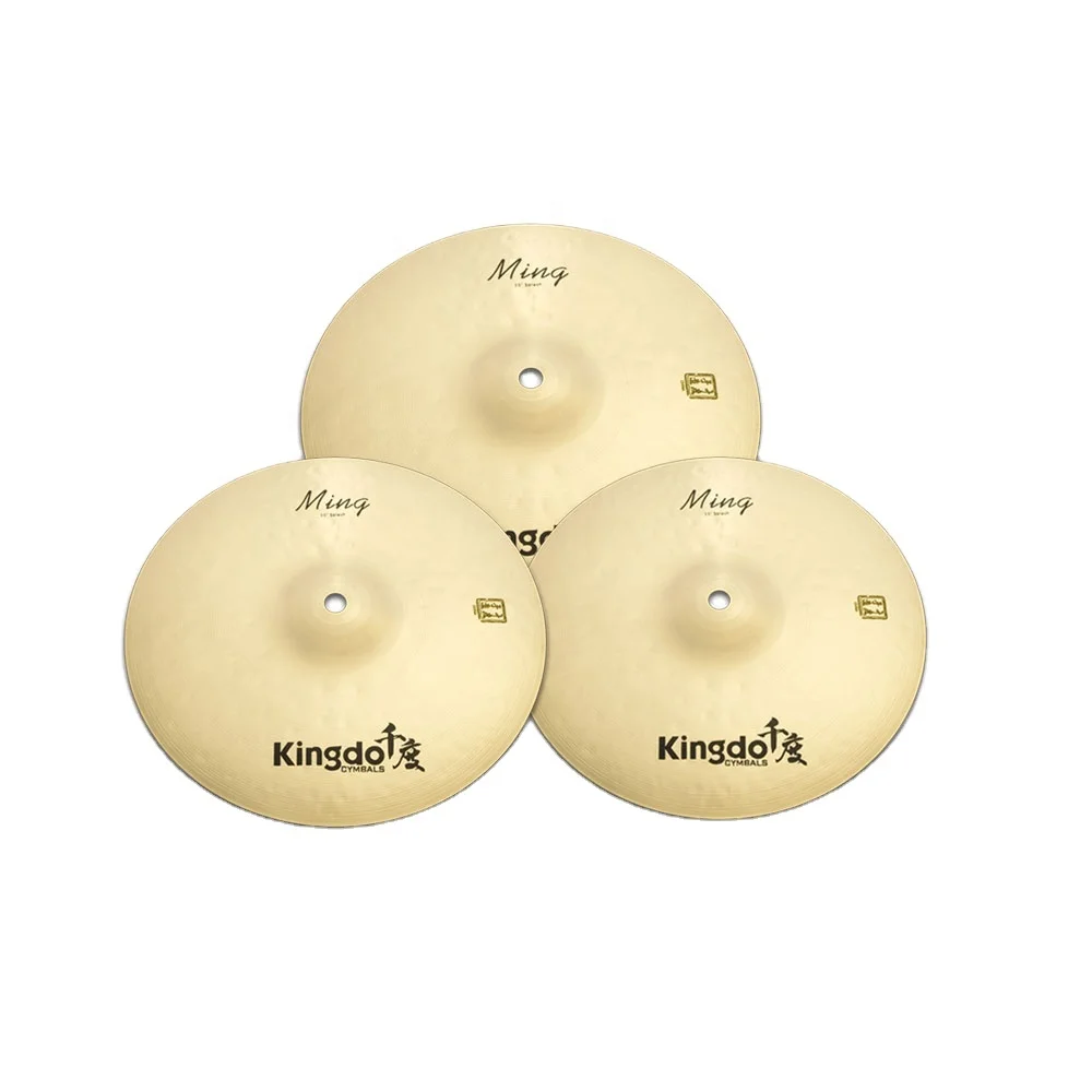 2024 Kingdo wholesale high quality handmade B20 10' Ming Splash cymbal cymbals set professional drum set musical instruments