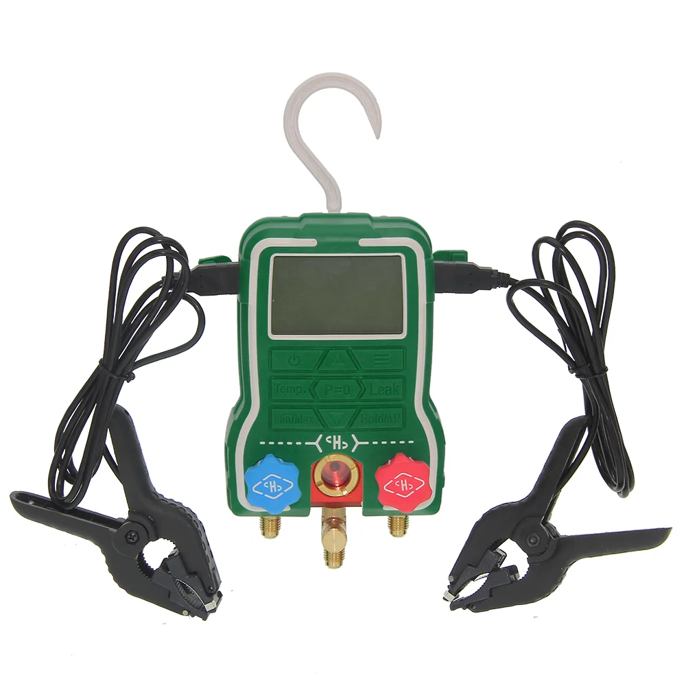 Refrigerant refrigeration digital electronic double pressure gauge manifold set B