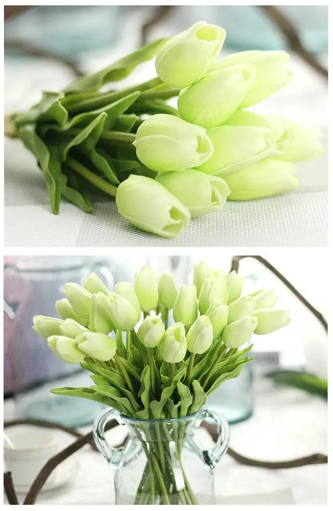 Wholesale Decoration Gift China Wedding Bouquet High Quality Faux Plants Flowers Decorative Artificial Latex Tulips Flower