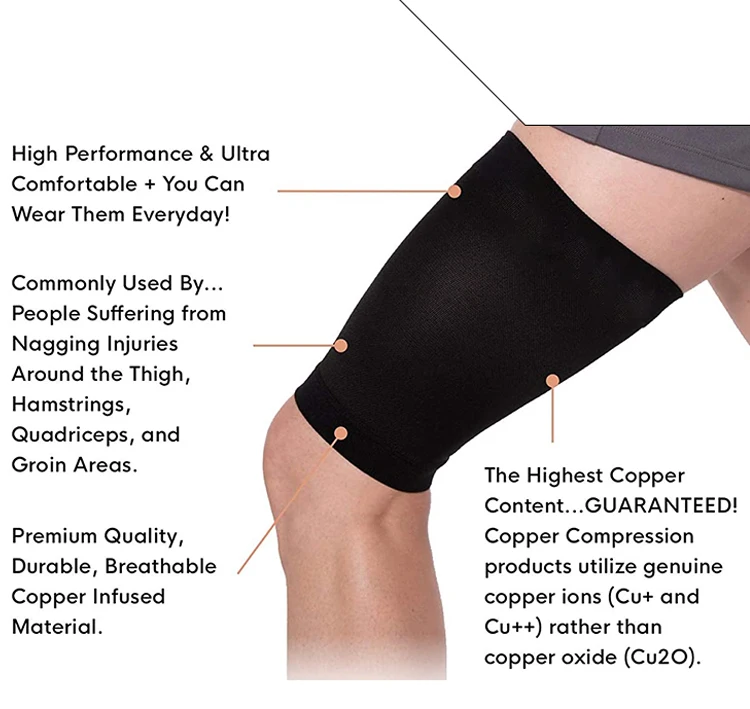 Custom Logo Sports Hamstring Compression Sleeves Quads Groin Pain Relief Thigh Muscle Compression Sleeves