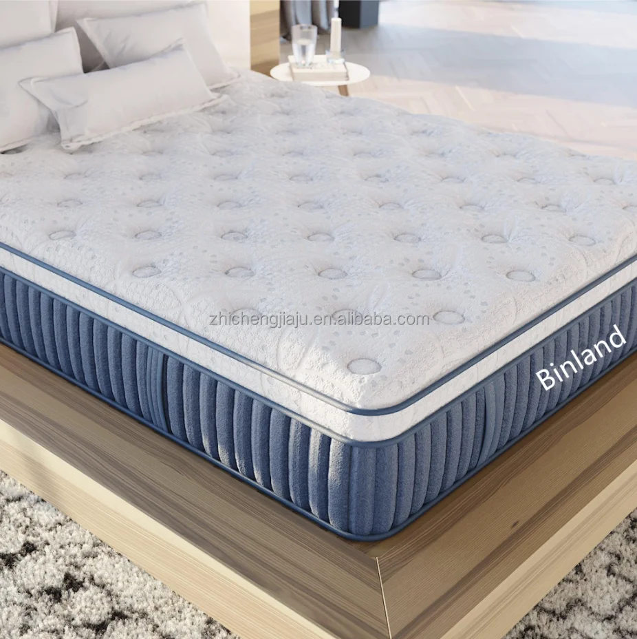 5 Star Hotel Luxury Queen King Size Mattresses Euro Top Pocket Spring Mattress Nature Latex Gel Memory Foam Bed Furniture in Box