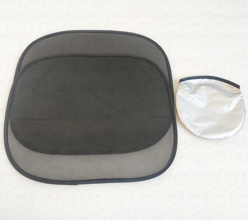 Amazon good quality 44x36cm Car Sun Shade (2px) with 15s Film (black or transparent) for Full UV Protection