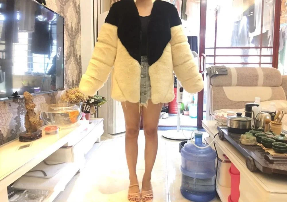 Women faux fur coats faux fur jacket new design fur coat Factory price Shenzhen Lily Cheng
