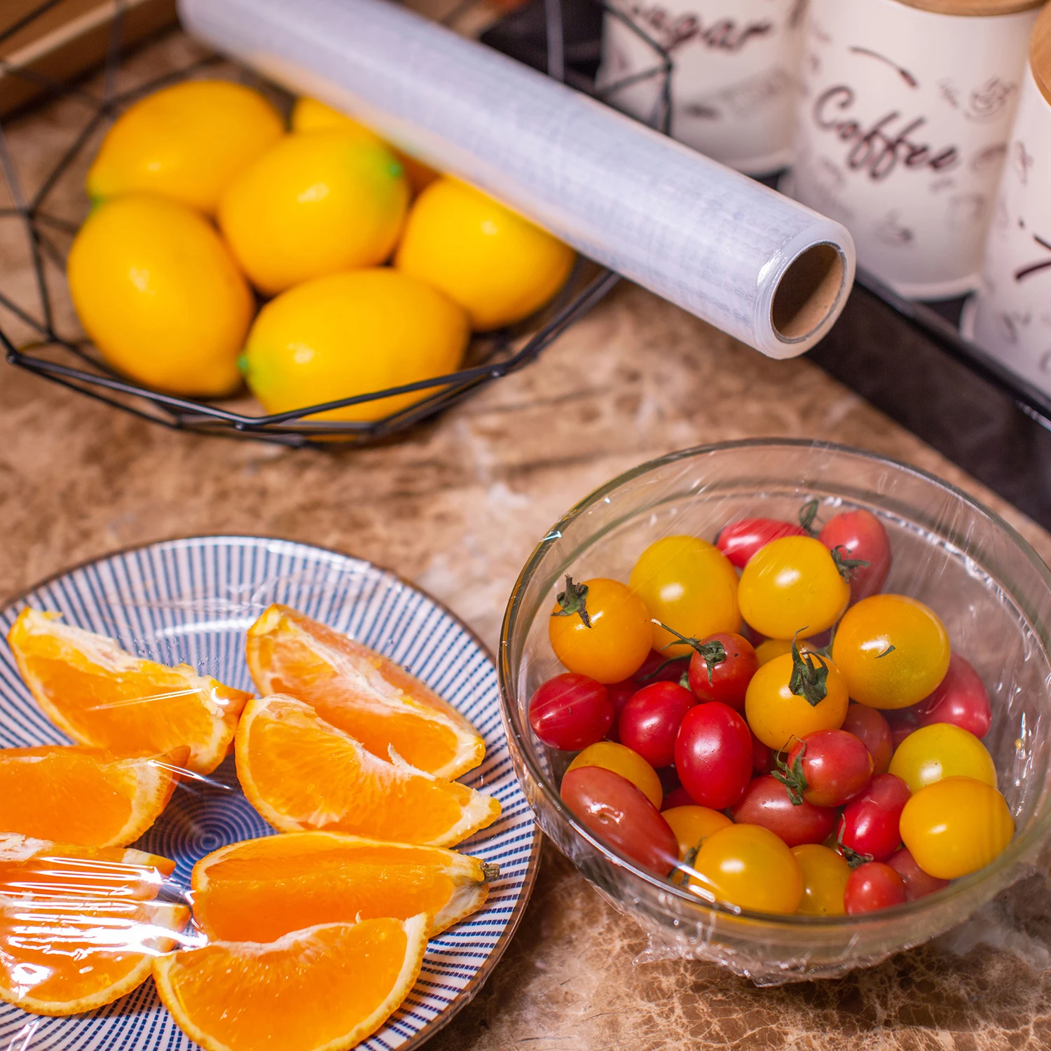 Wholesale Supermarket Fresh Wrap Food Recycled Plastic Wrap Cling Film Food Packaging Large Cling Film