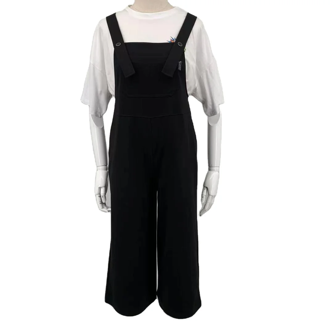 
Hot Sale New Fashion Casual Children Sleeveless Rompers Girl Kids Black Suspender Overalls 