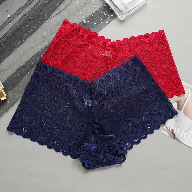 Lace panties for women large size sexy lace underwear lace boxer briefs for women boyshort