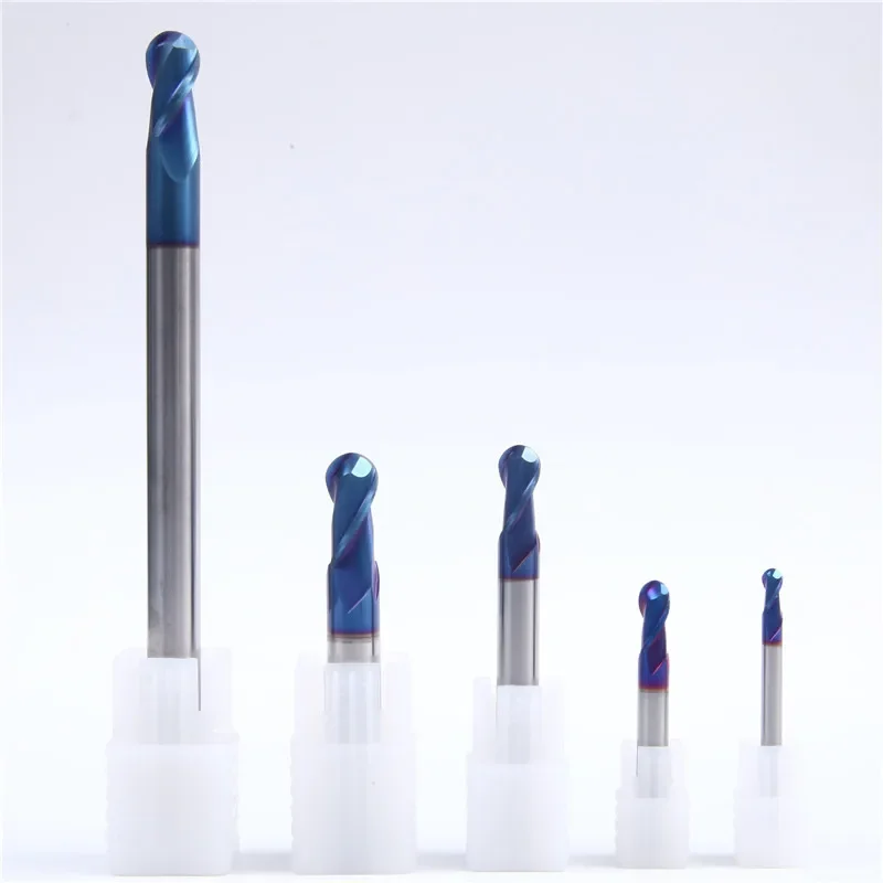 Extended Tool Life 2 Flute Ball Nose 65HRC End Mill for Hardened Steel