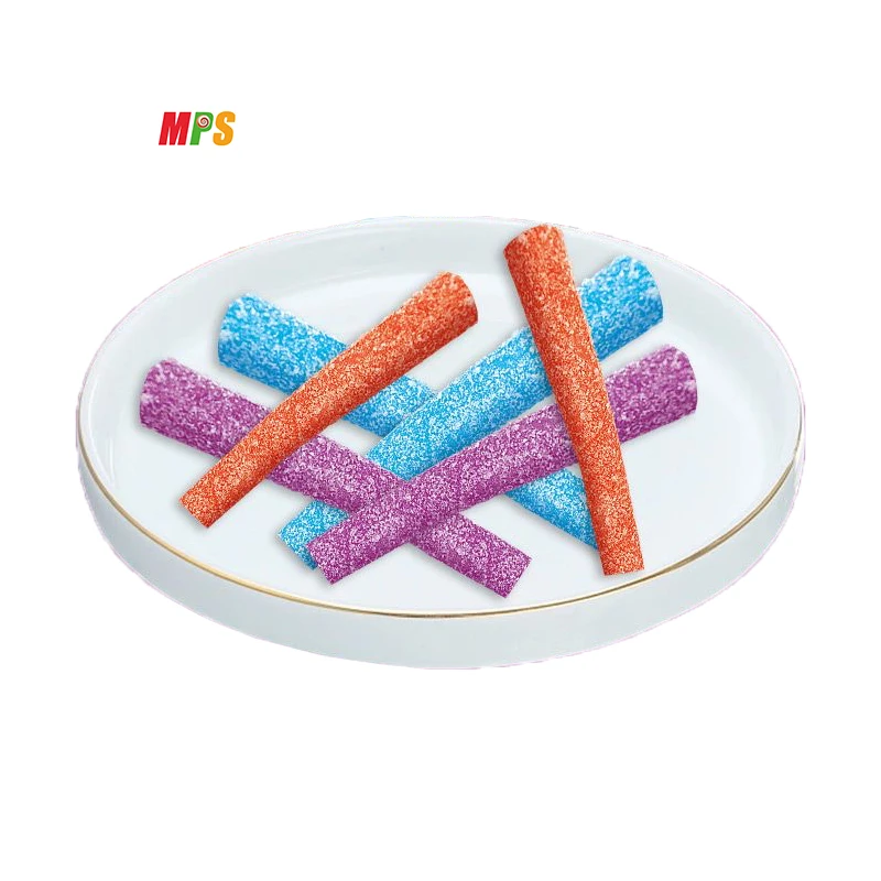 Supplier Custom Private Label Sweets Chewy Gummy Sticks Soft Candy Fruit Juicy Jam Jelly Sour Gummy