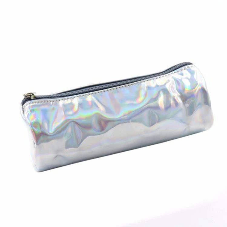 Shiny Rainbow pouch Laser Iridescent Ziplock pouch Waterproof Cosmetic Hologram makeup bag Holographic Pencil Case