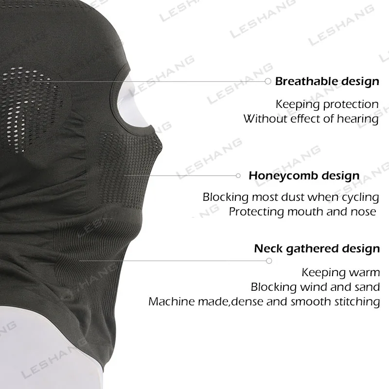 Fashion Windproof Breathable Balaclava Ski Balaclava Face Cover Windproof Breathable Outdoor Cycling One Hole Mask Nylon Caps