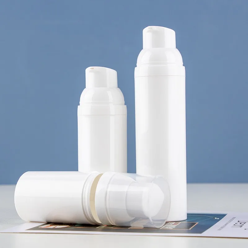 Luxury Plastic Airless Pump Skincare Bottle 30ml 50ml 75ml 100ml Foundation Emulsion Serum Foam Lotion for Hair Made of PET PP