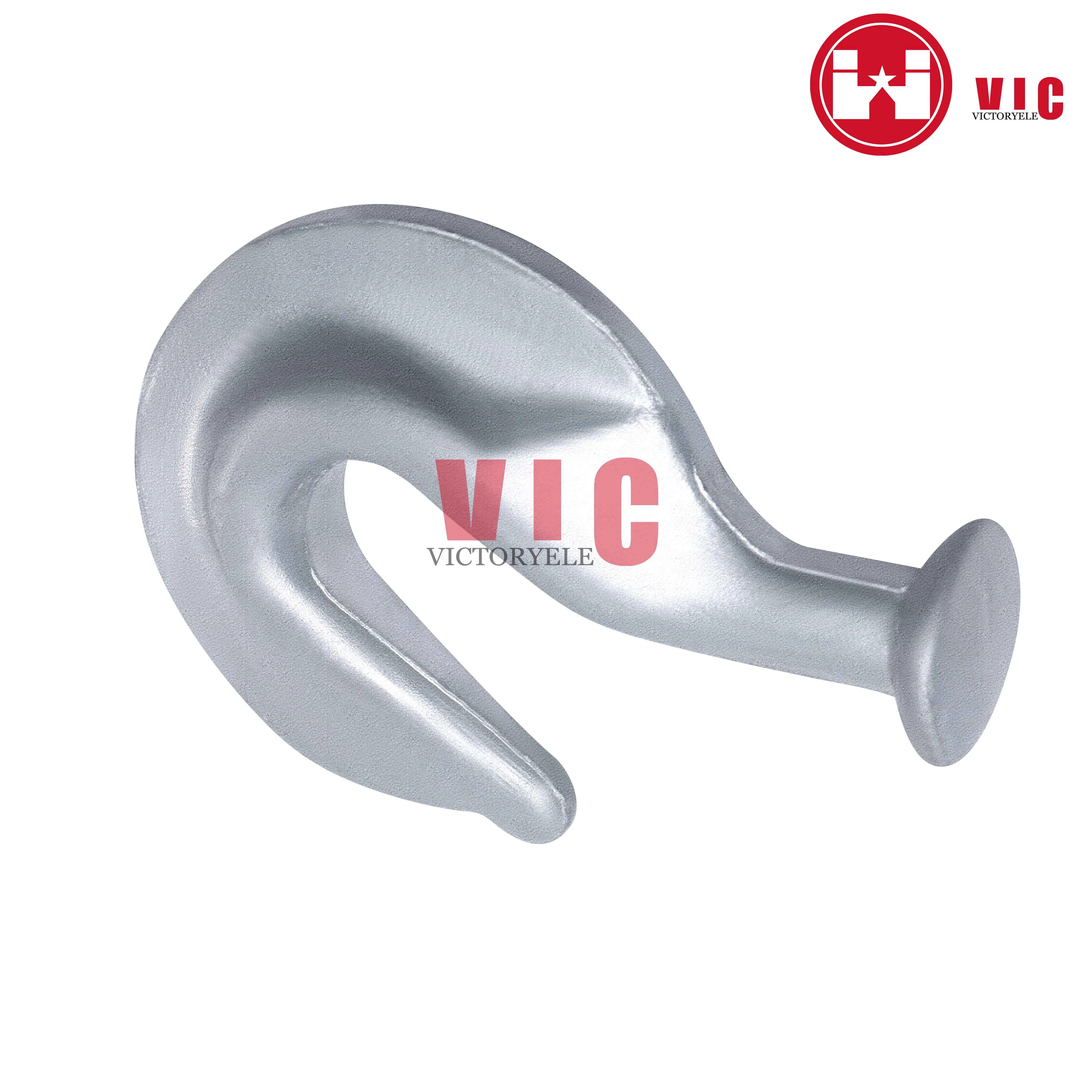 Pole line hardware hot dip galvanized pig tail hook ball end hook