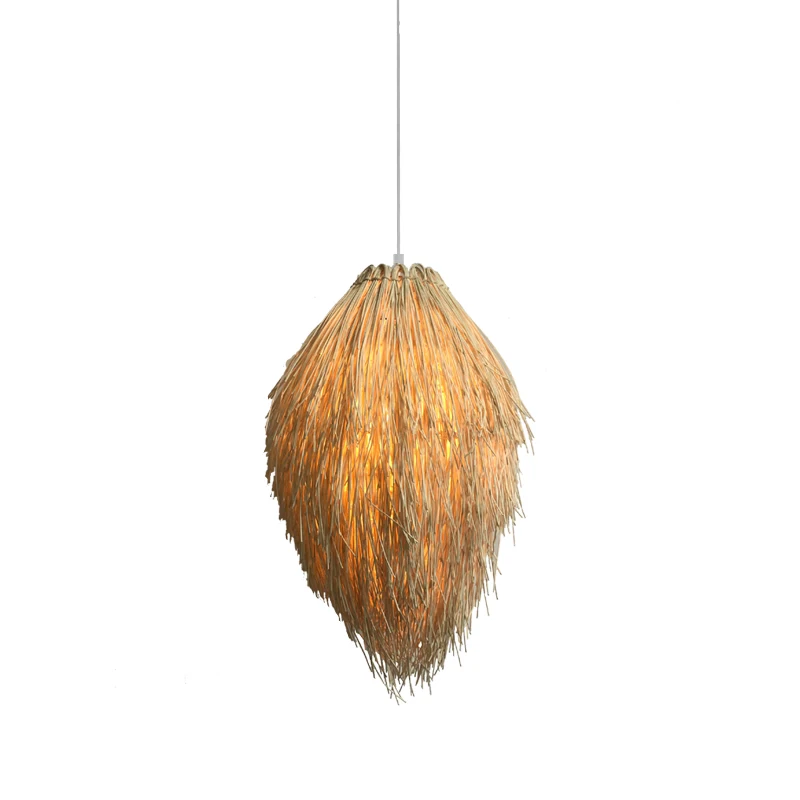 Natural handmade rattan light lampshade for home decor rattan pendant light elegant rattan hanging lamps