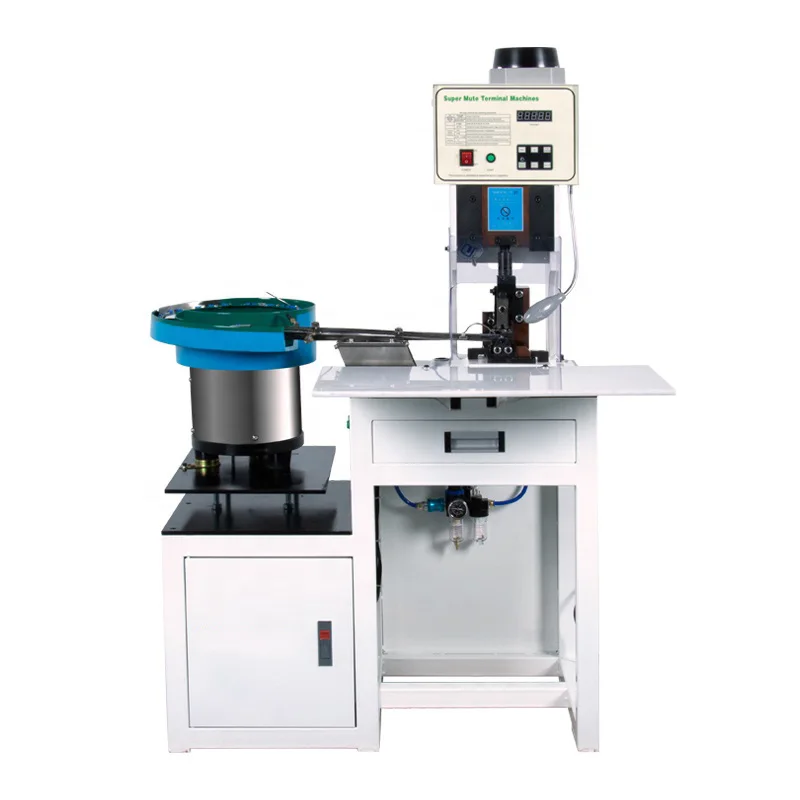 2-4T Semi automatic Insulated tube terminal crimping machine with vibrating plate