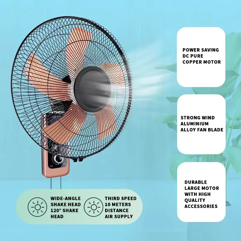 Brushless Motor Oem Odm Convenient Transportation Solar Dc Table Fan Solar Wall Fan For Home