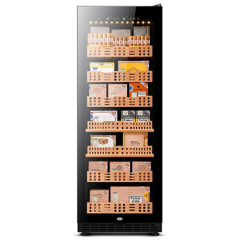 Refrigerator wine cooler Chiller Cigar Humidor Cabinet Freestanding Compact Wine Fridge 103 Bottle Digital Control Glass Door