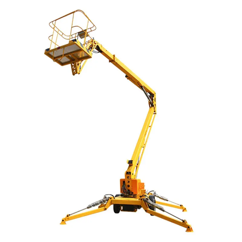 Qiyun Kinglift 10m14m 30ft 55ft 24v Electric Small Boom Lifting Mini Truck Trailer Mounted Compact Crawler Boom Lift