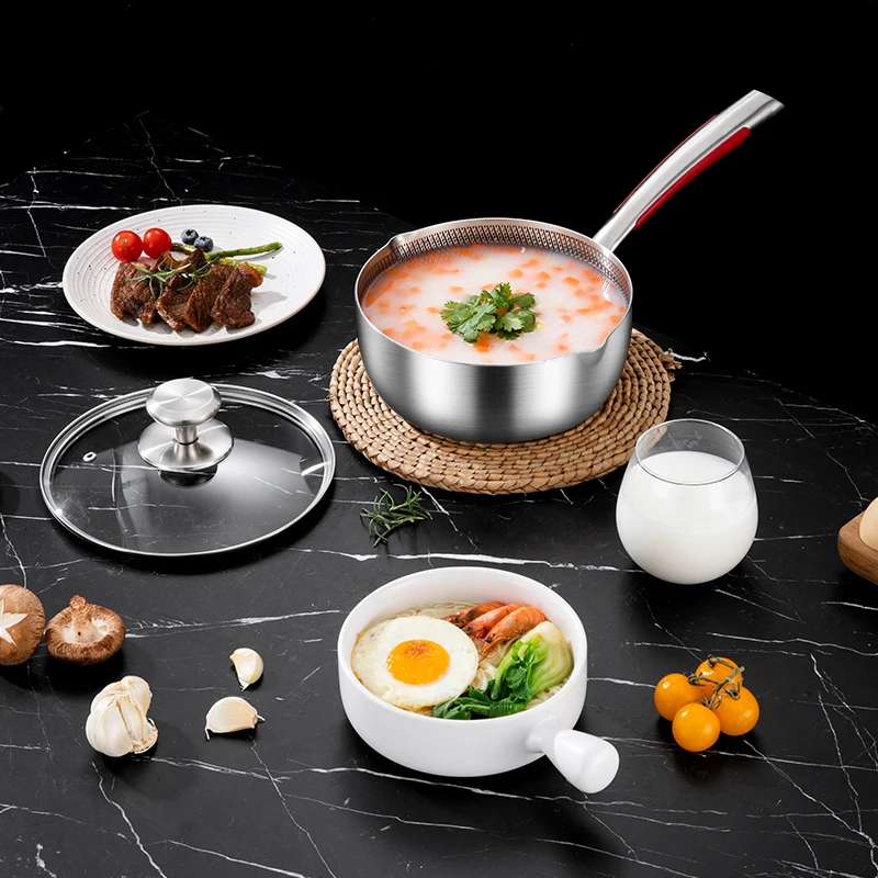 Customized pot Stainless Steel 316 Non-Stick Milk Pan Multifunctional Honeycomb Fryer Pot Snow Pan Cookware Wok Pan