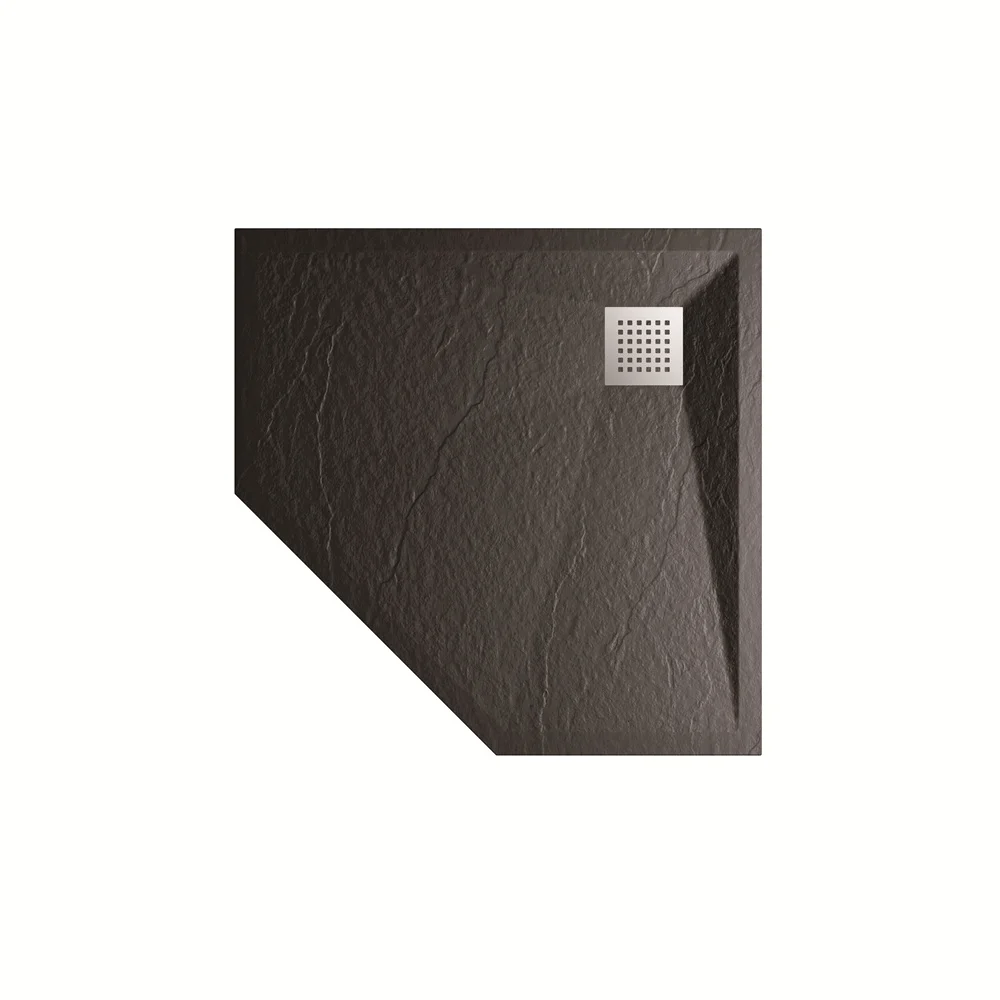 New Arrival Polygon with Water Filter Non-Slip Luxury Style SMC Resin Shower Tray for Home Bathroom