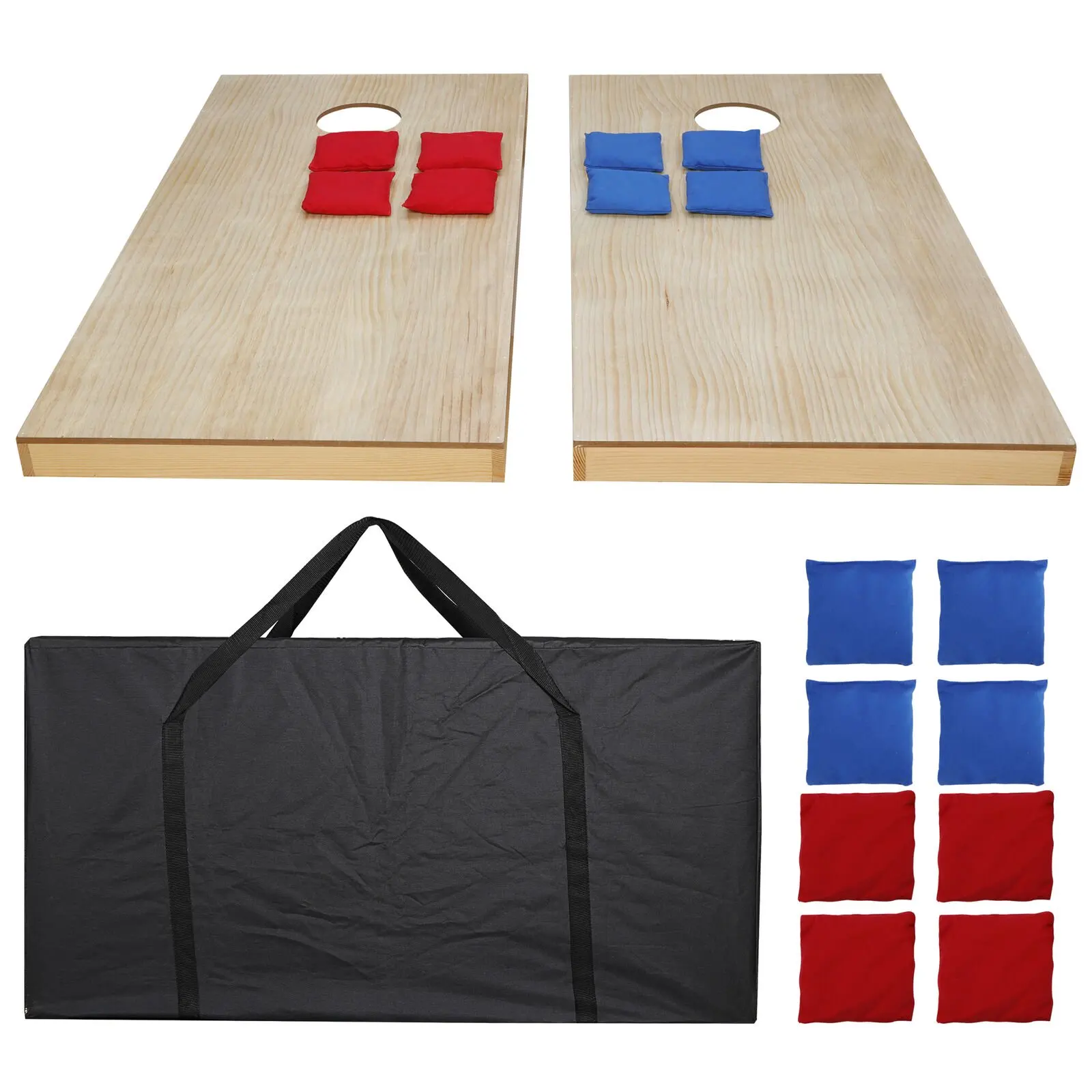 Eco friendly Cornhole Game Set Wood Corn Hole Boards For Yard Fun