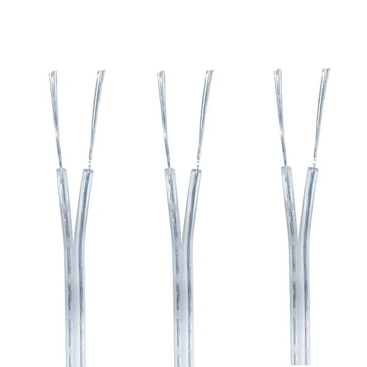 led strip light 2 core transparent line wires neon led 22awg 24awg 26awg Gold silver transparent line Connect Cable Wire