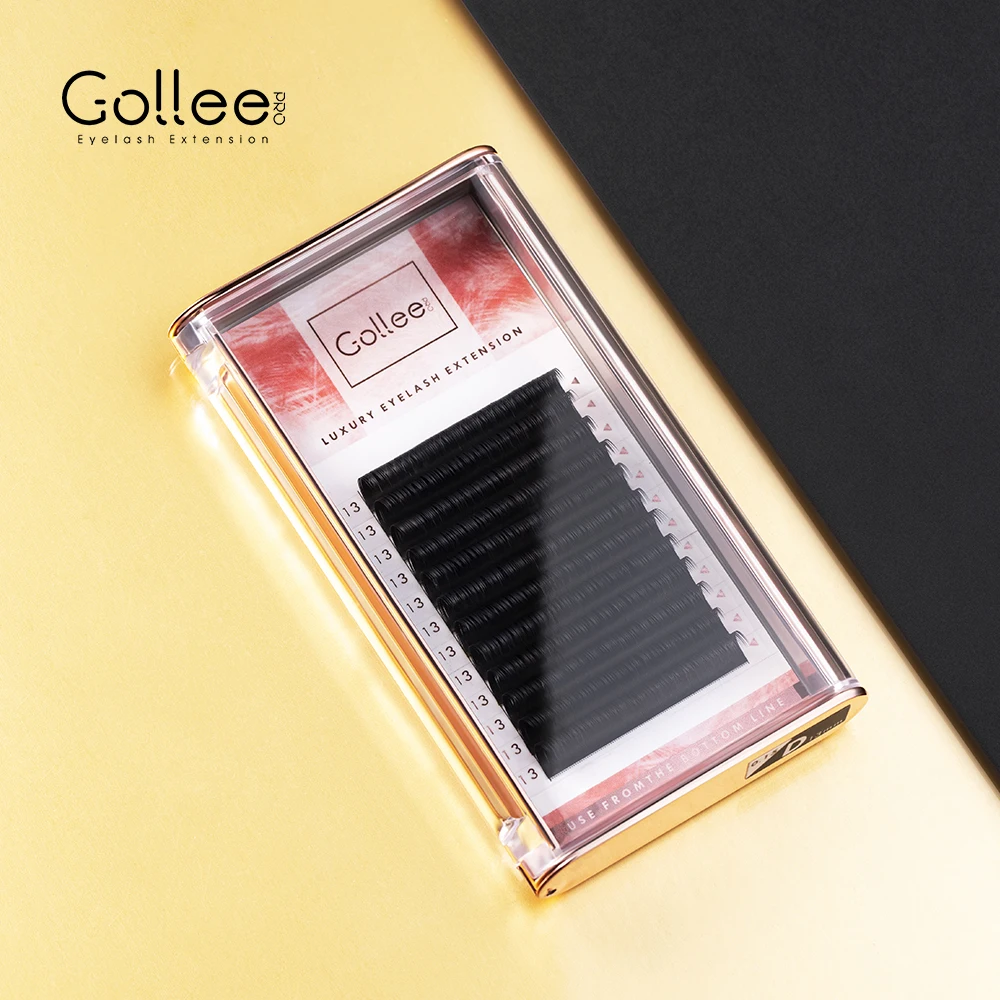 Gollee High Quality individual eyelash extension supplies wholesale private label pro made eyelash extensions