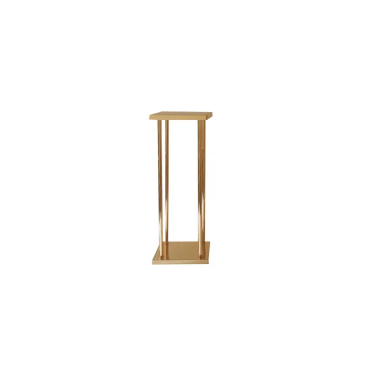Metal Square Frame Tall Gold Rectangle Flower Vases Stand For Wedding Event Stage Walkway Table Centerpiece Decoration Props