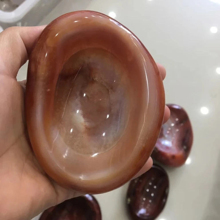 Wholesale Natural Agate Carving Crystal candlestick Carnelian onyx Stone Ashtray